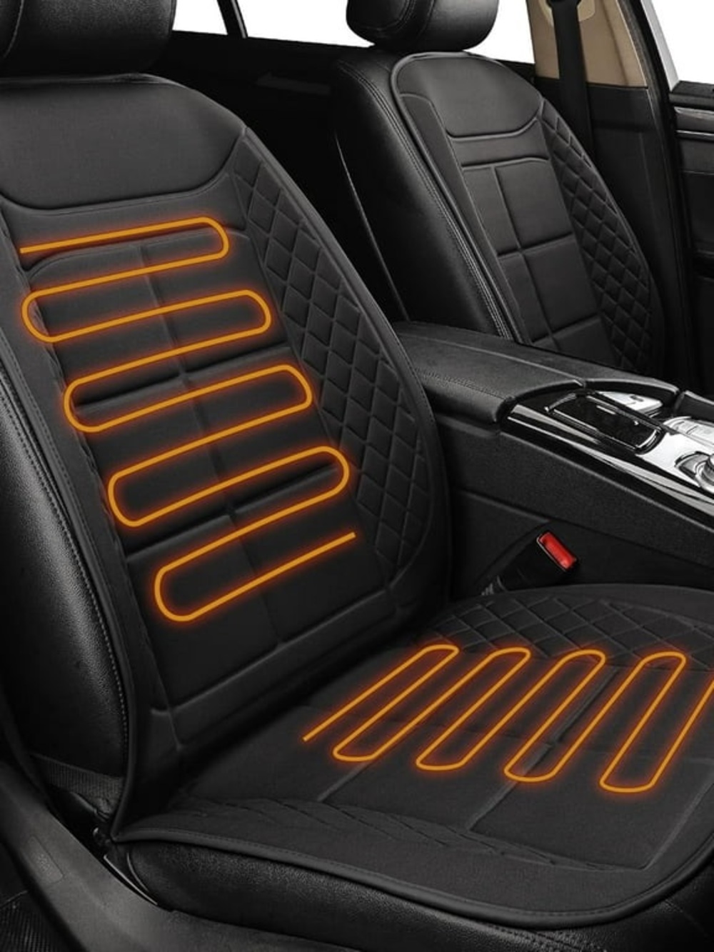 Pair of Heated Seat Warmer Cushions - Universal Fit for all Vehicles